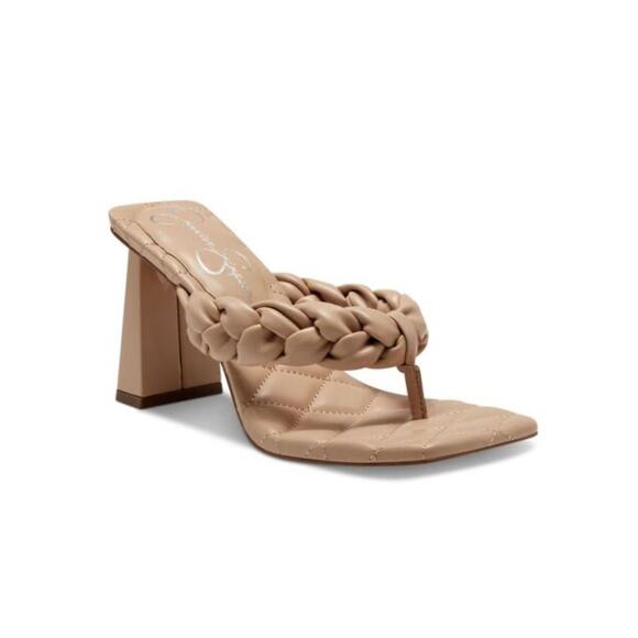 New! Jessica Simpson Zaliye Slip On Heeled Thong Sandals - Size 9 - Picture 1 of 9